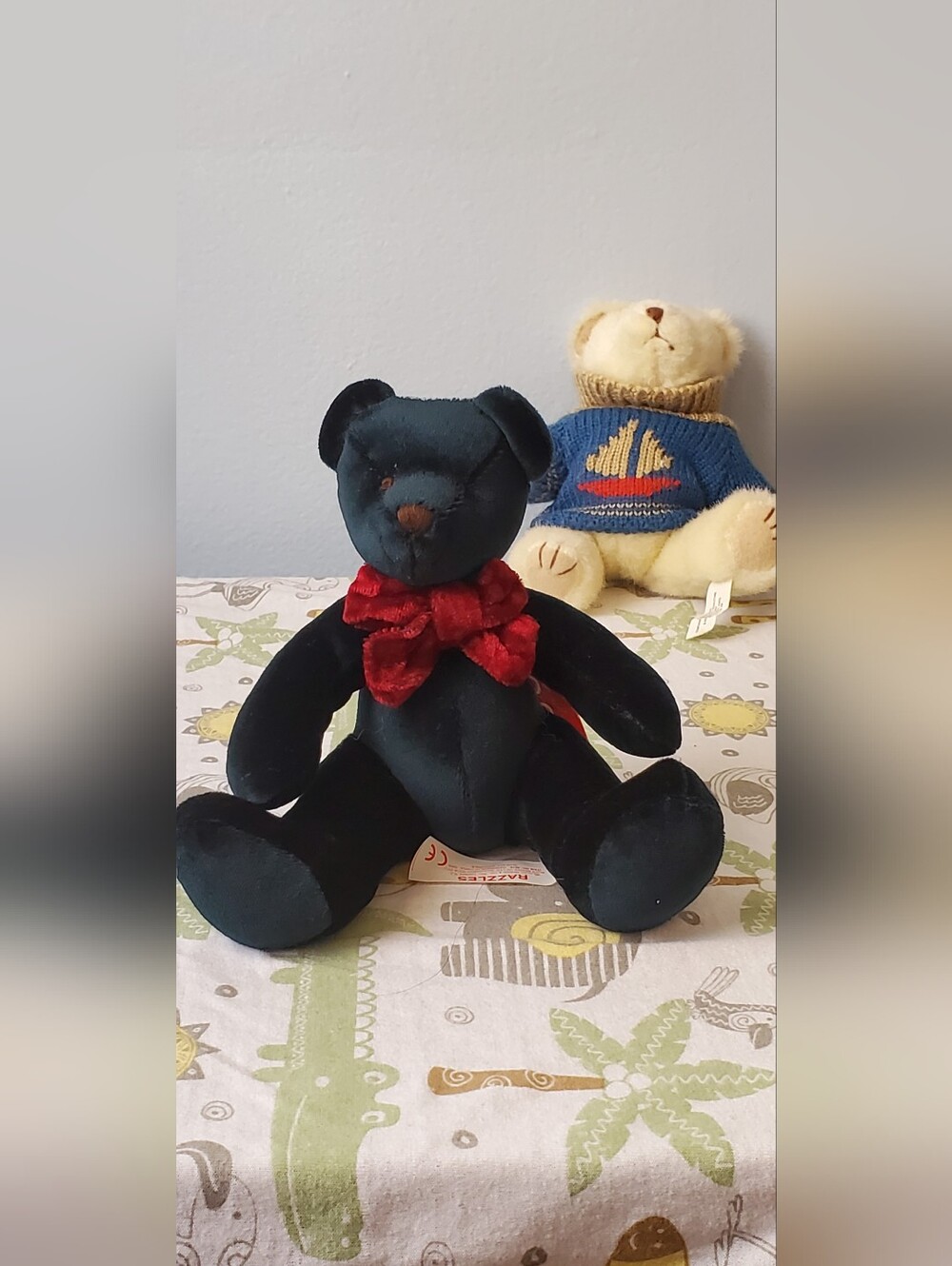 RussBerrie Retired Green Teddy Bears Form The Past 6" # 4616